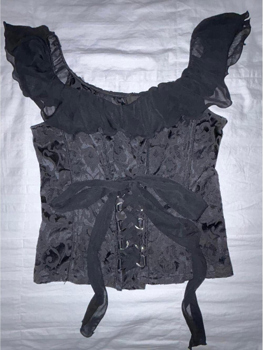 Tripp NYC Corset Black Lace Sz XXL